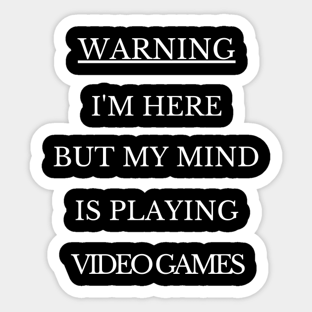 warning video game Sticker by DesignWear.Qc